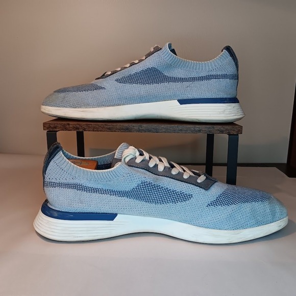 Wolf & Shepherd SwiftKnit Derby Mens 13 Blue Knit Hybrid Dress Sneaker - Picture 2 of 7